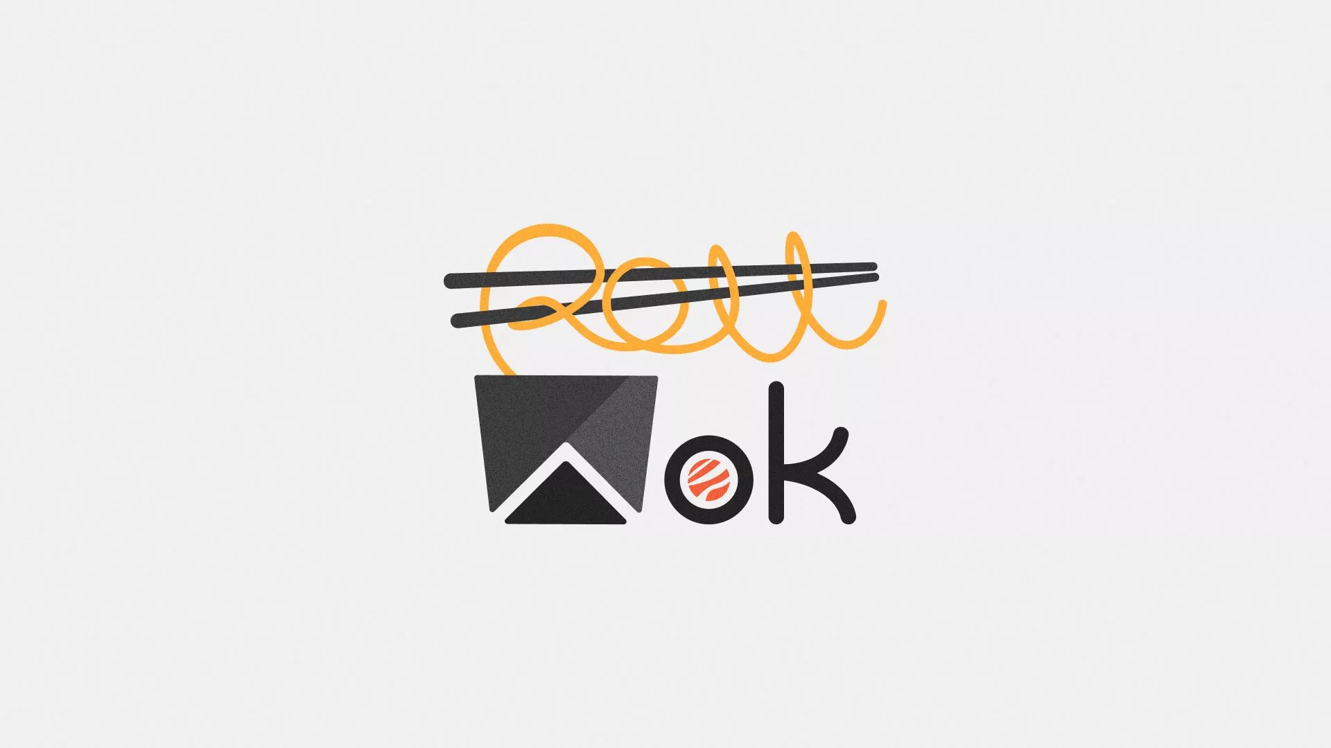 Разработка логотипа в Белом для суши-бара «Roll Wok Club» Разработка логотипа в Белом для суши-бара «Roll Wok Club»