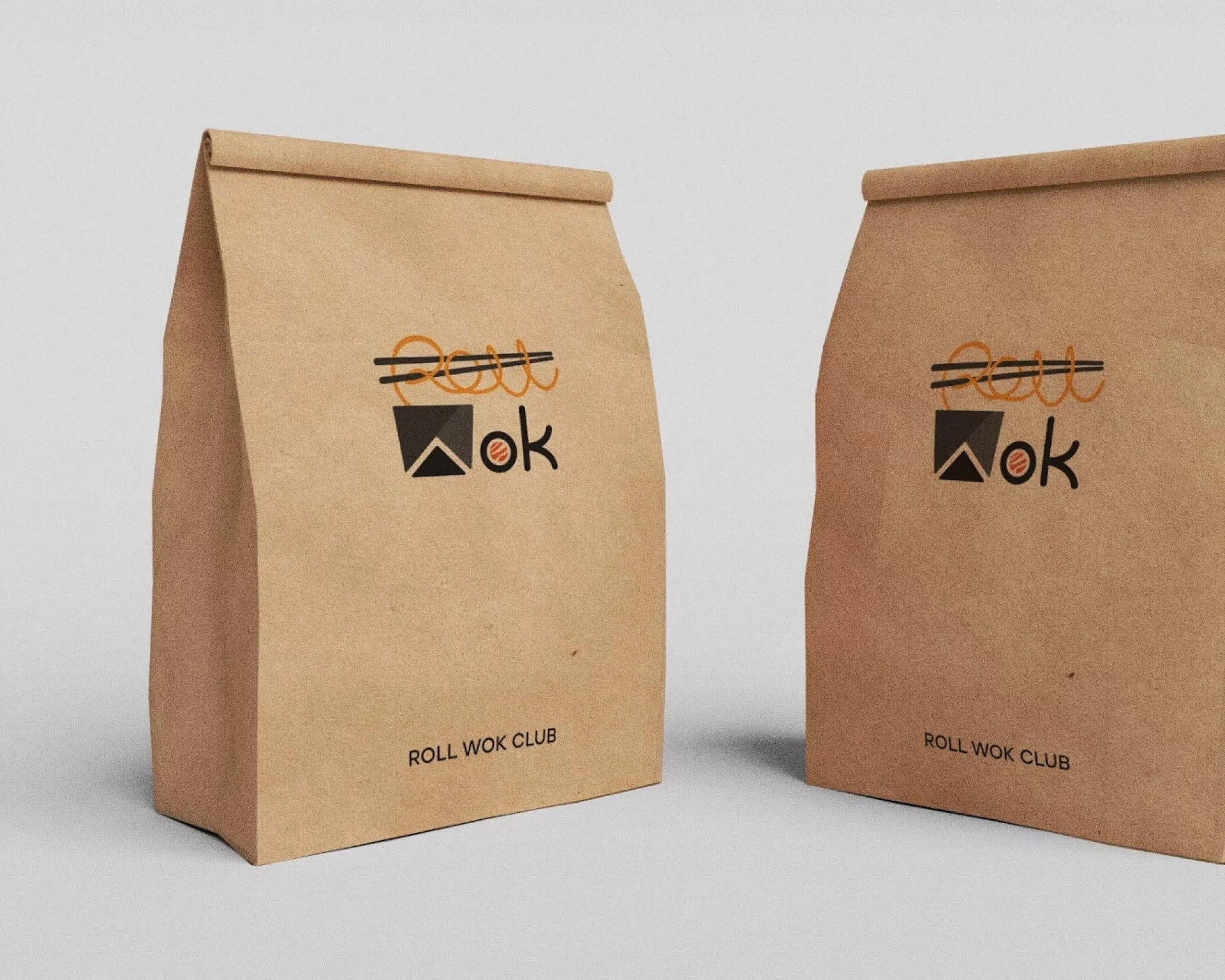 Создание дизайна упаковки суши-бара «Roll Wok Club» в Белом